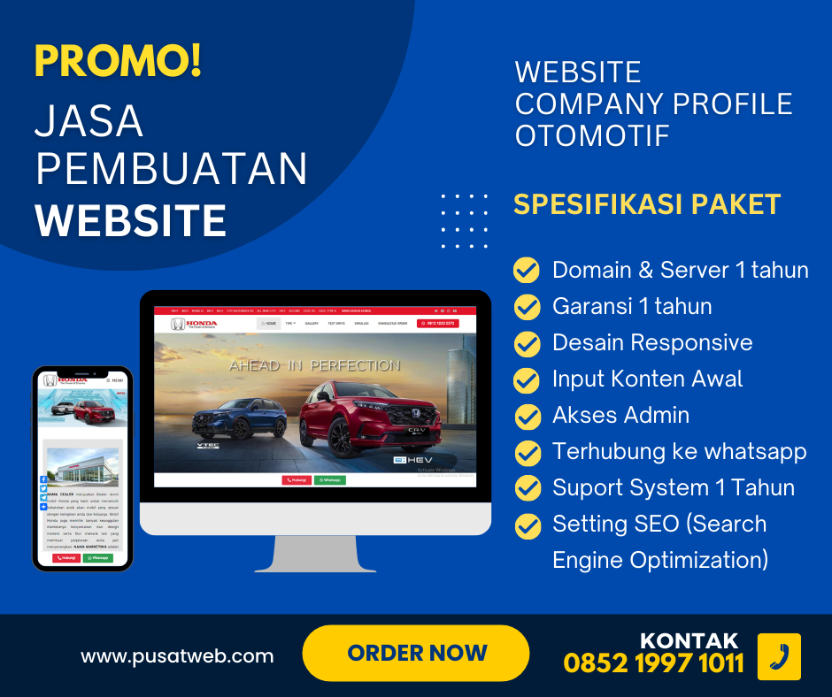 promo pembuatan website sales mobil