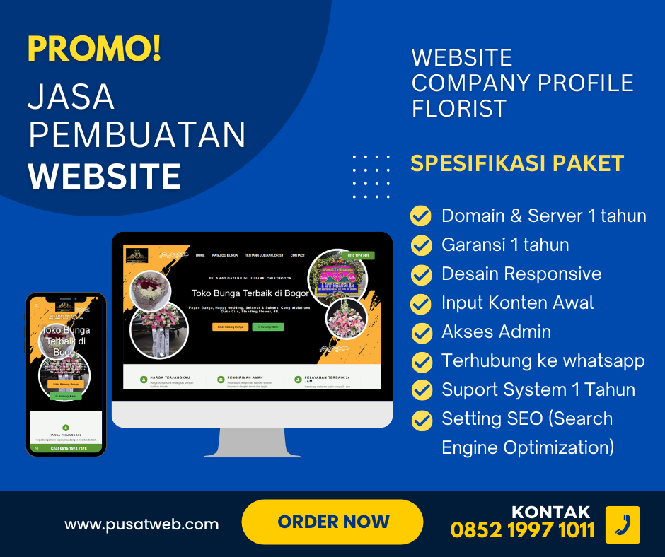 promo pembuatan website toko bunga
