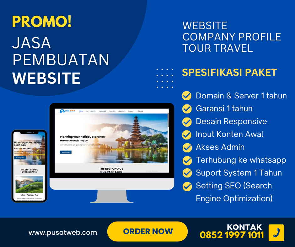 promo pembuatan website tour travel