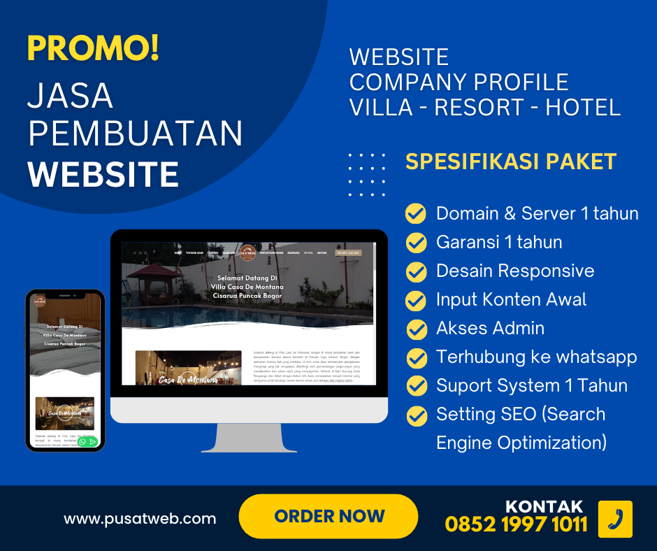 promo pembuatan website villa