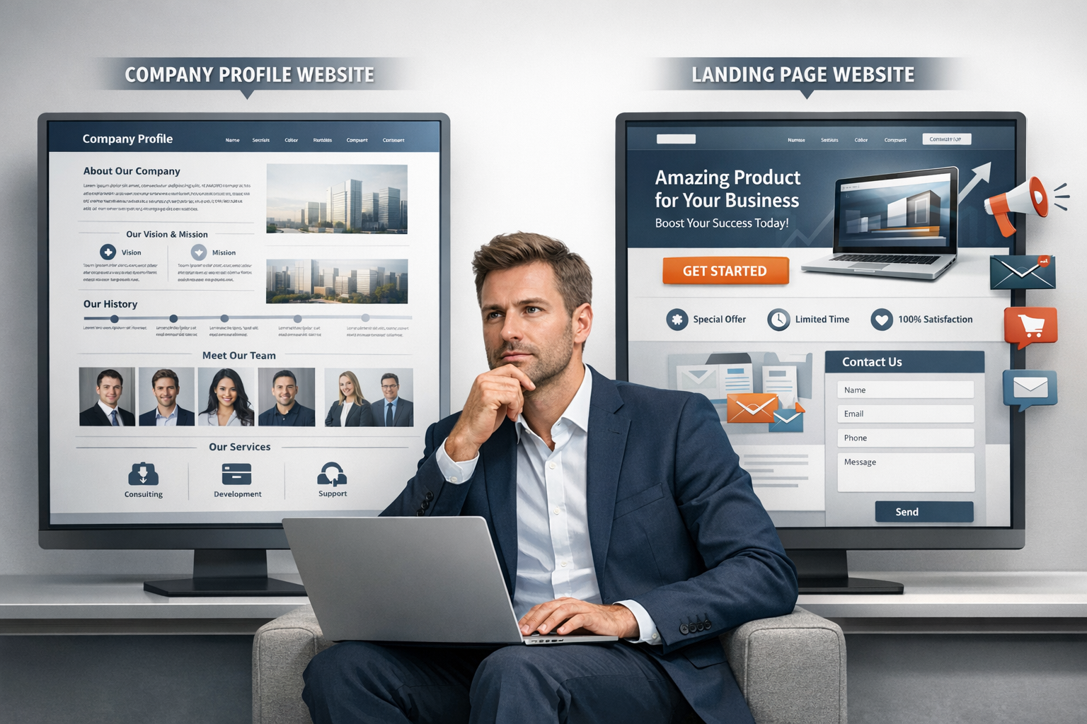 Company Profile vs Landing Page:Mana yang Tepat untuk Bisnis Anda? 1